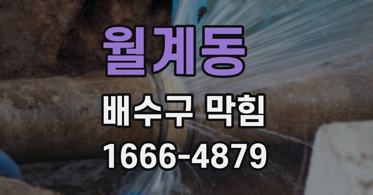 월계동 배수구 막힘
