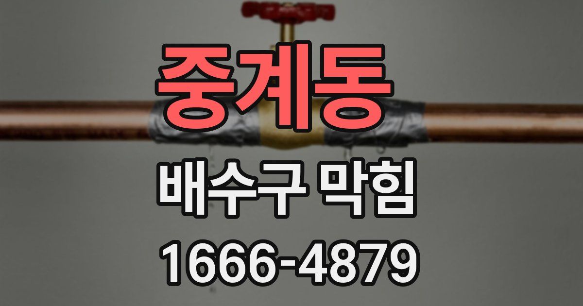 중계동 배수구 막힘
