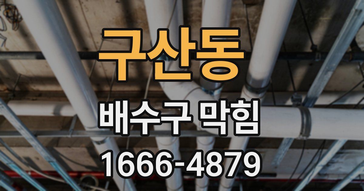 구산동 배수구 막힘