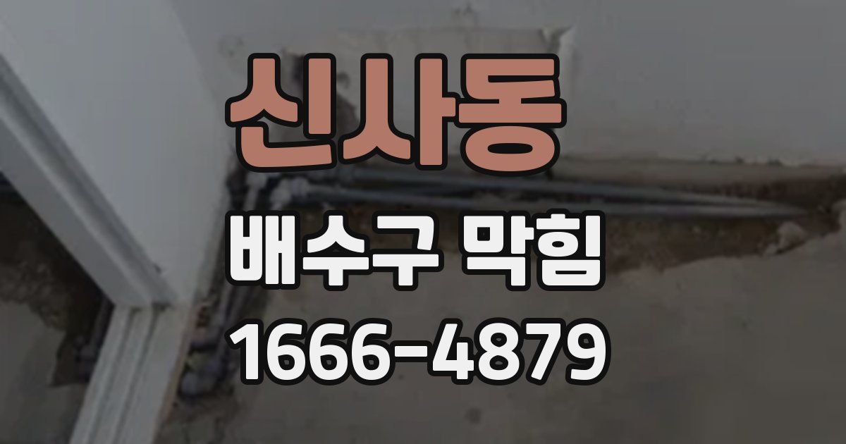 신사동 배수구 막힘