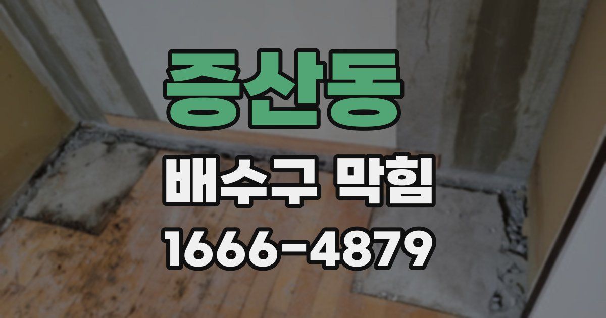 증산동 배수구 막힘