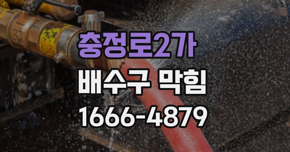 충정로2가 배수구 막힘