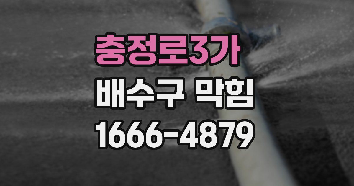 충정로3가 배수구 막힘