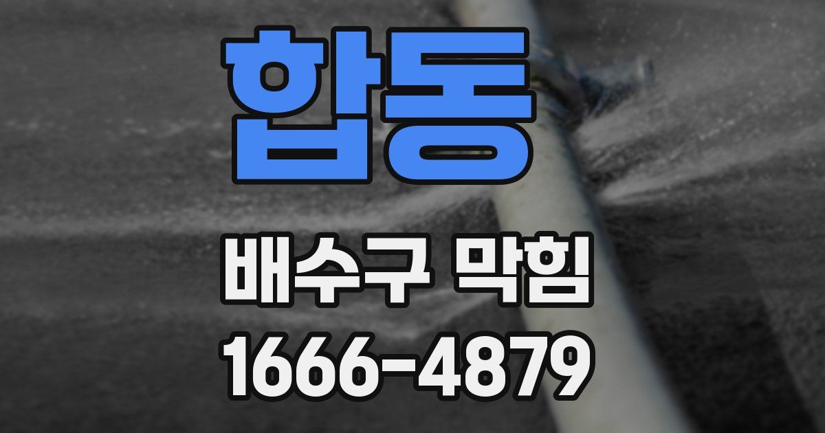 합동 배수구 막힘