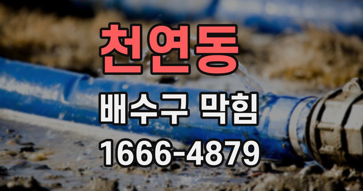 천연동 배수구 막힘