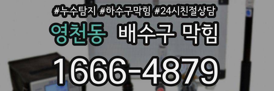 영천동 배수구 막힘