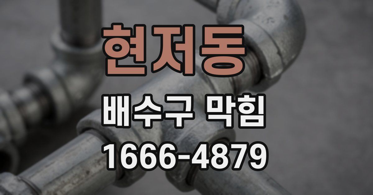 현저동 배수구 막힘