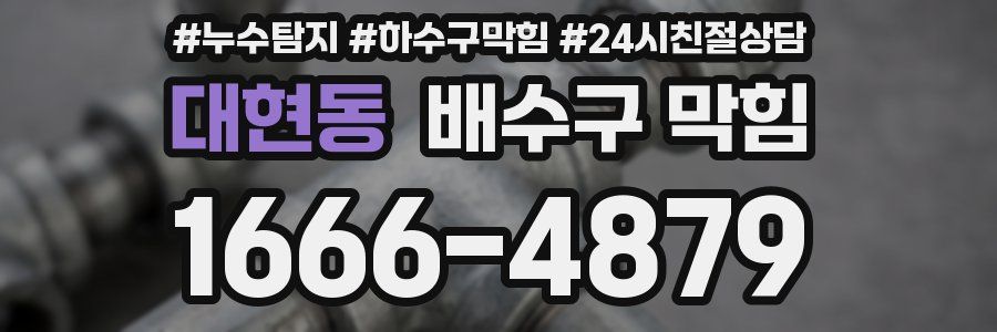 대현동 배수구 막힘