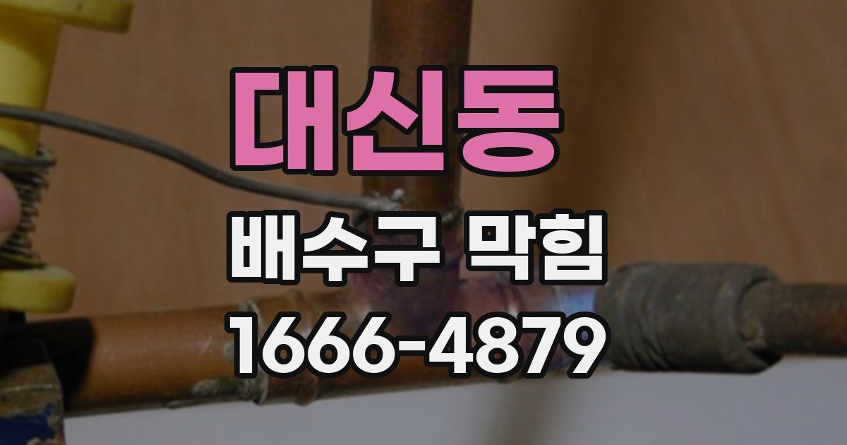 대신동 배수구 막힘
