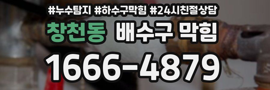 창천동 배수구 막힘