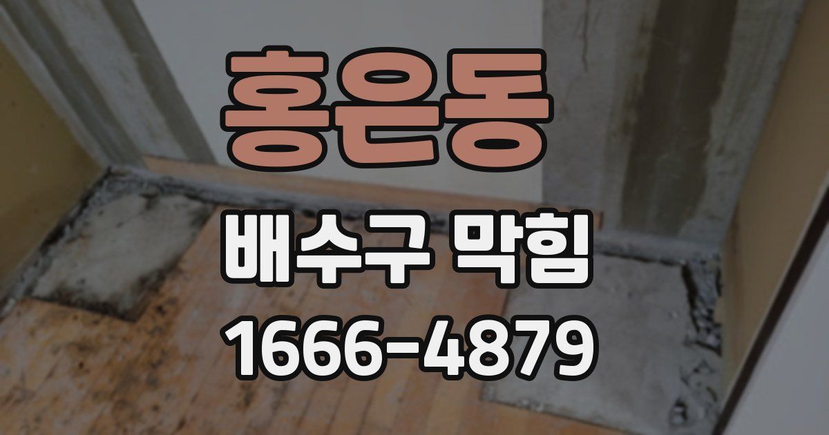 홍은동 배수구 막힘