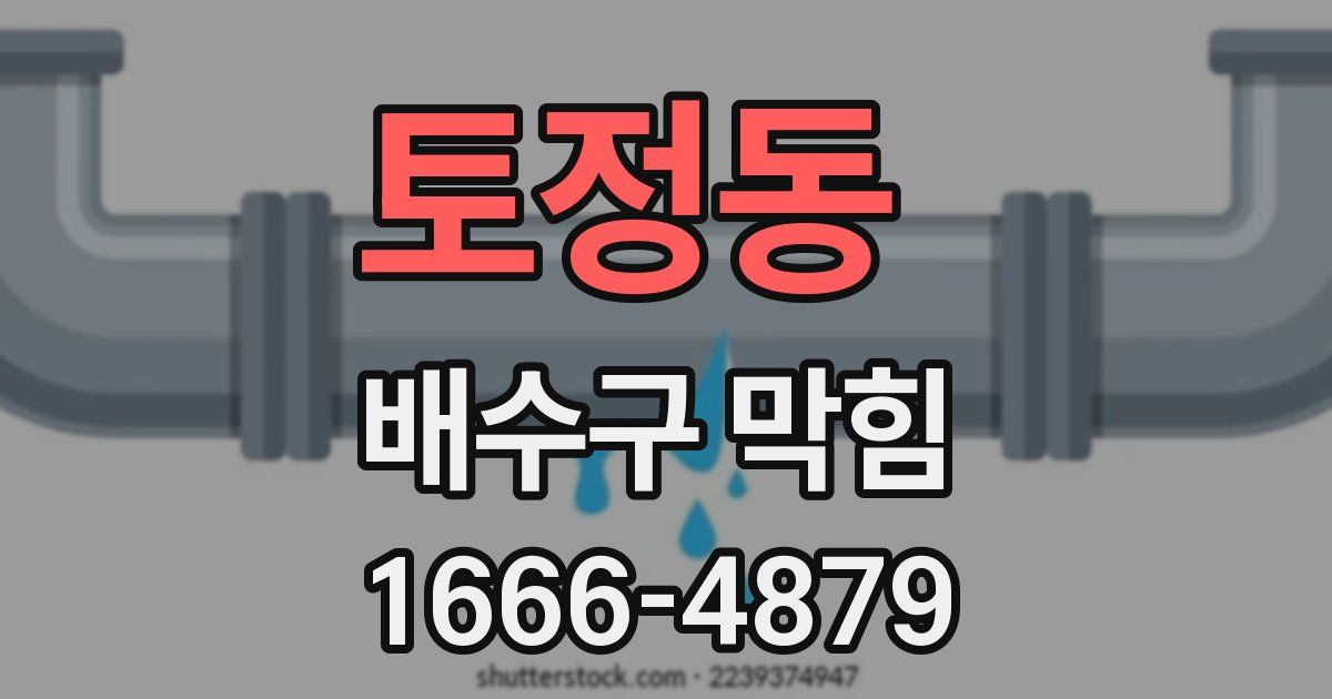 토정동 배수구 막힘
