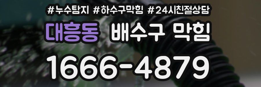 대흥동 배수구 막힘