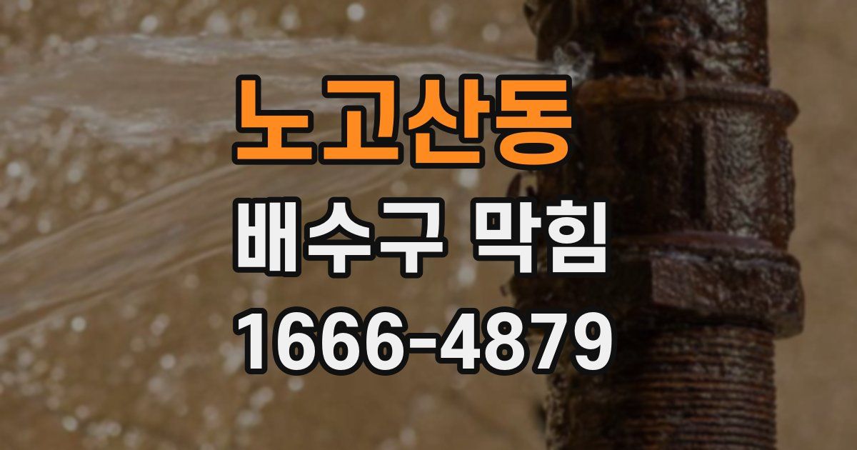 노고산동 배수구 막힘