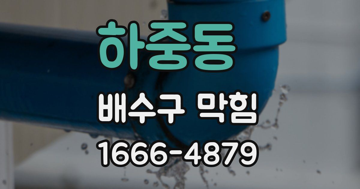 하중동 배수구 막힘
