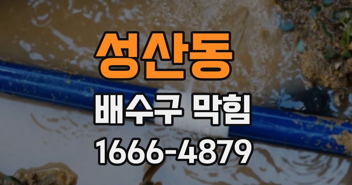 성산동 배수구 막힘