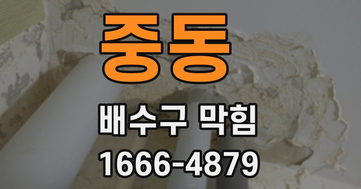 중동 배수구 막힘