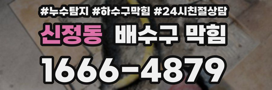신정동 배수구 막힘