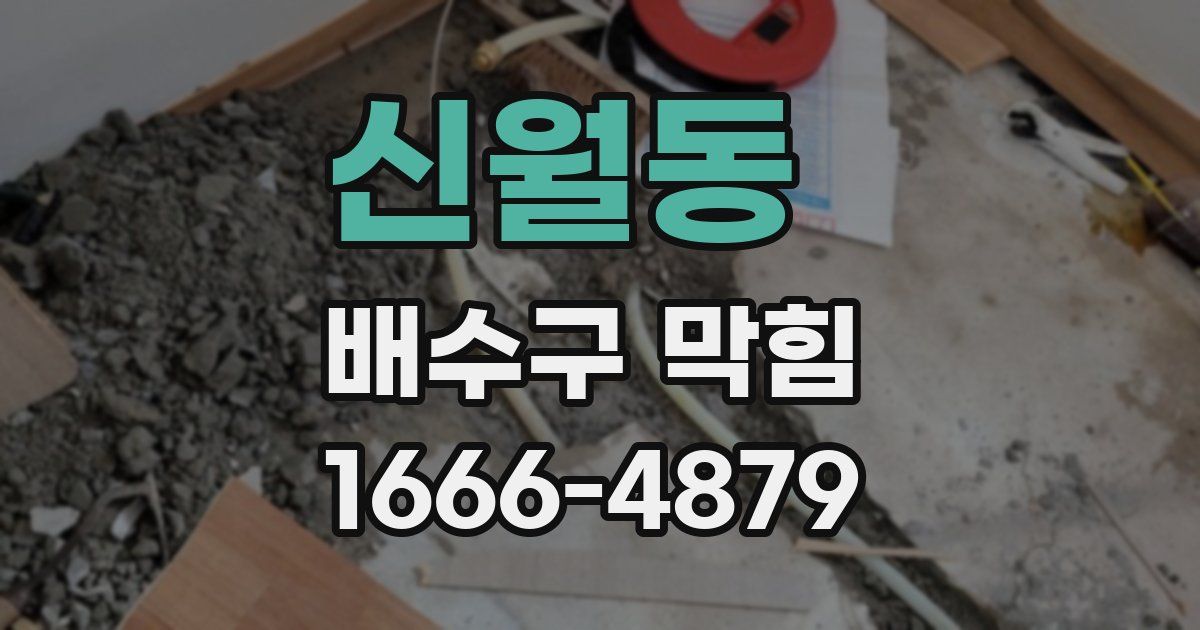 신월동 배수구 막힘
