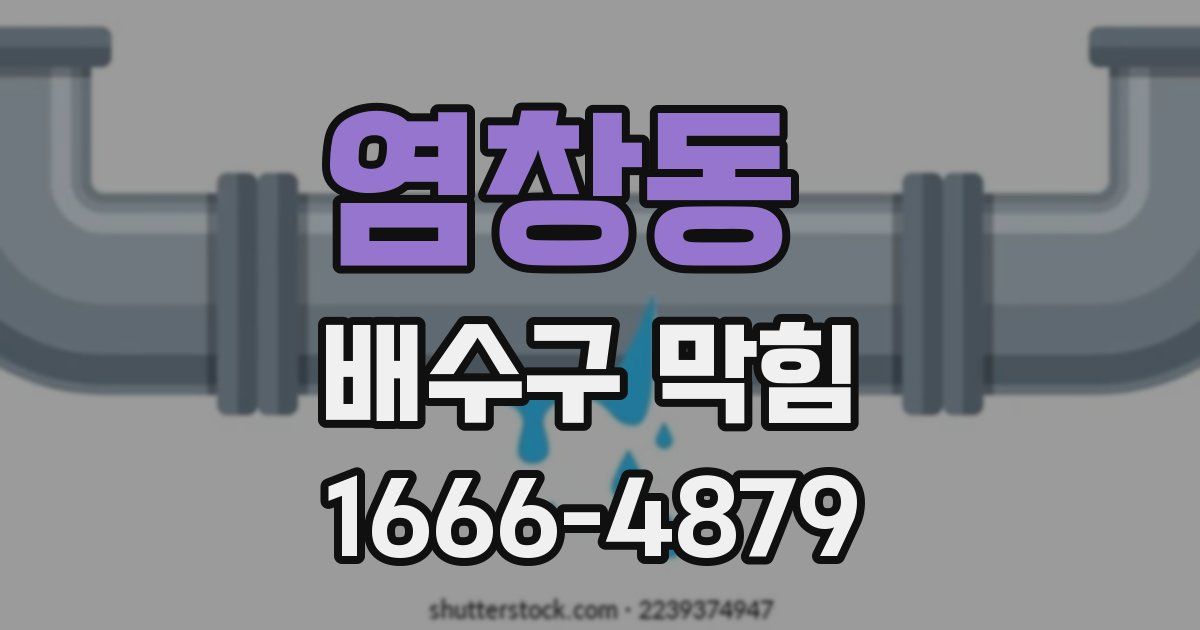 염창동 배수구 막힘