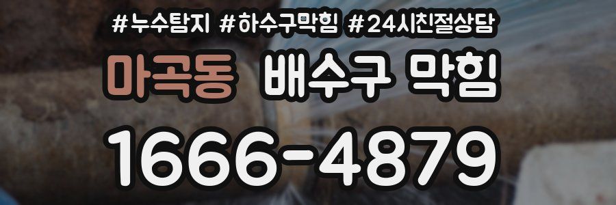 마곡동 배수구 막힘