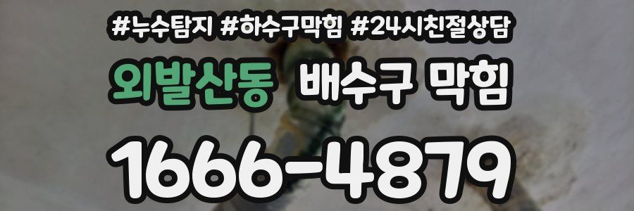 외발산동 배수구 막힘