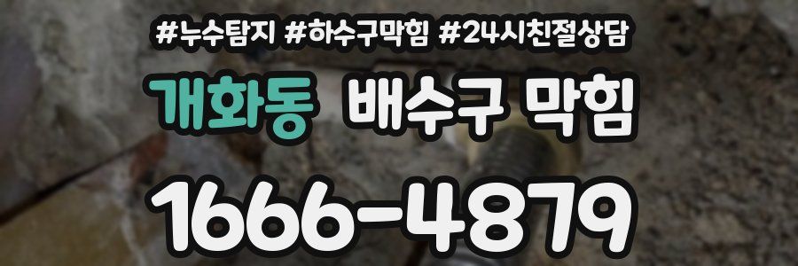개화동 배수구 막힘