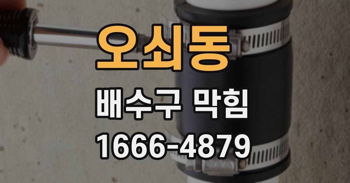 오쇠동 배수구 막힘