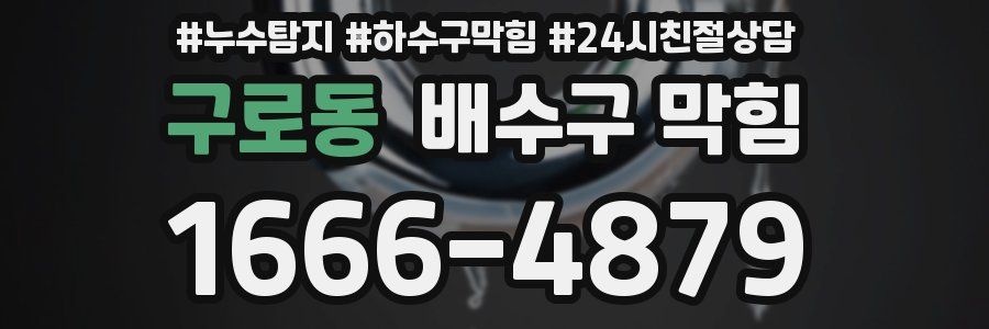 구로동 배수구 막힘