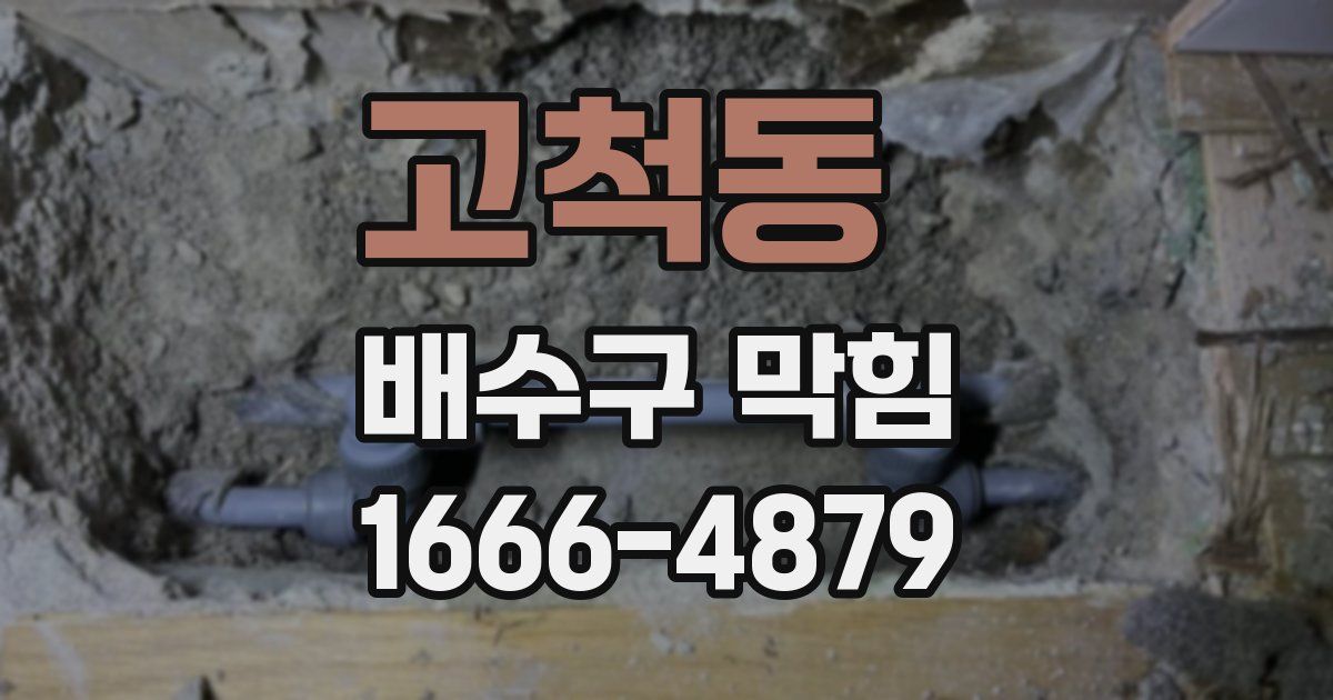 고척동 배수구 막힘