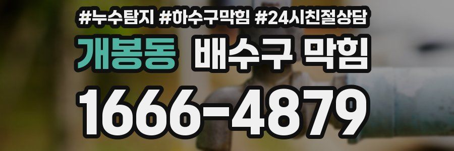 개봉동 배수구 막힘