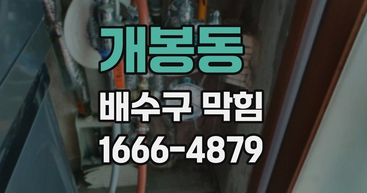 개봉동 배수구 막힘