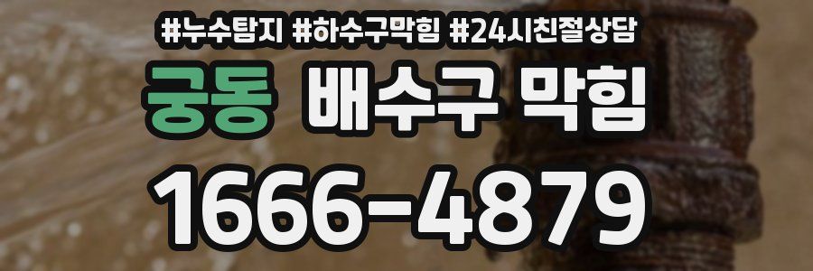 궁동 배수구 막힘