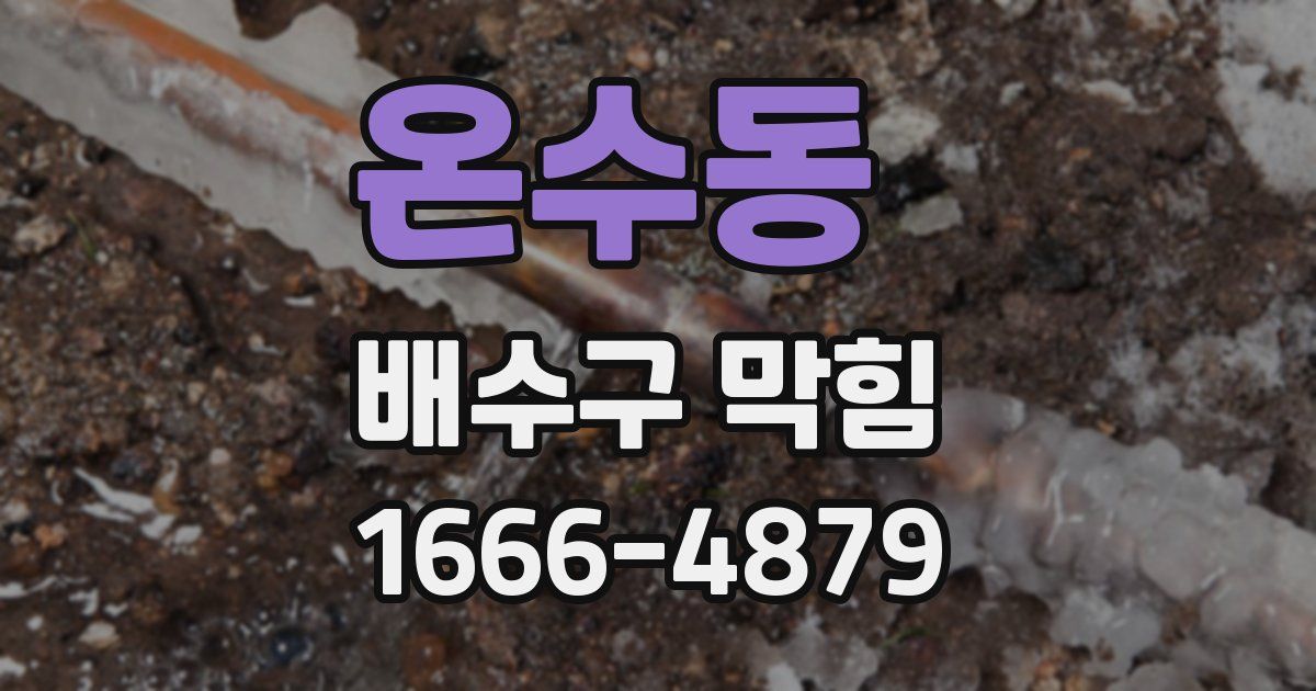 온수동 배수구 막힘