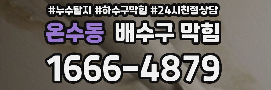 온수동 배수구 막힘