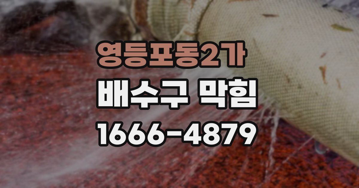 영등포동2가 배수구 막힘