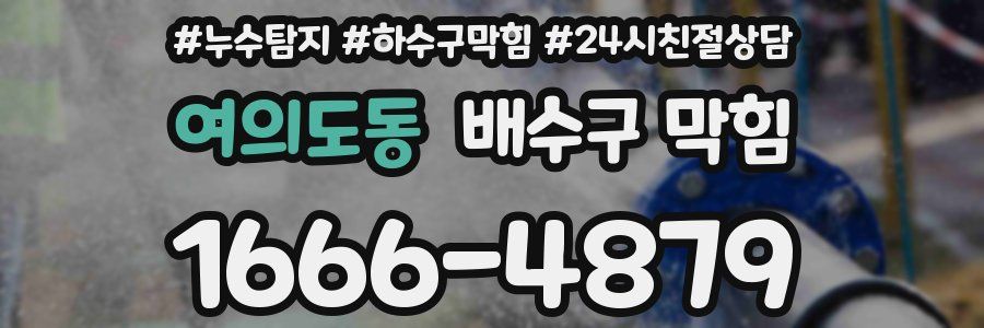 여의도동 배수구 막힘