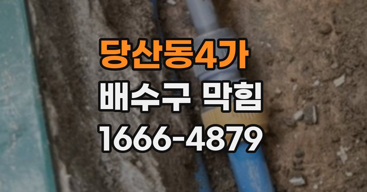 당산동4가 배수구 막힘