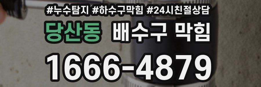 당산동 배수구 막힘