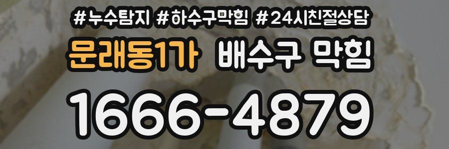 문래동1가 배수구 막힘