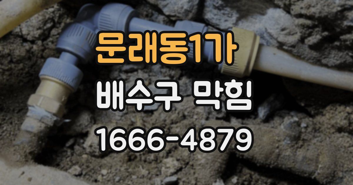 문래동1가 배수구 막힘