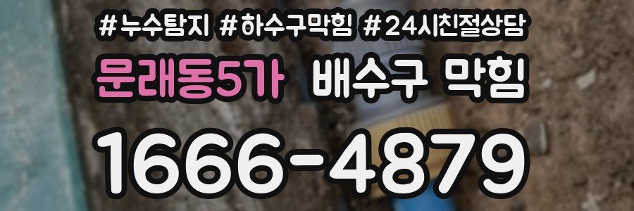 문래동5가 배수구 막힘