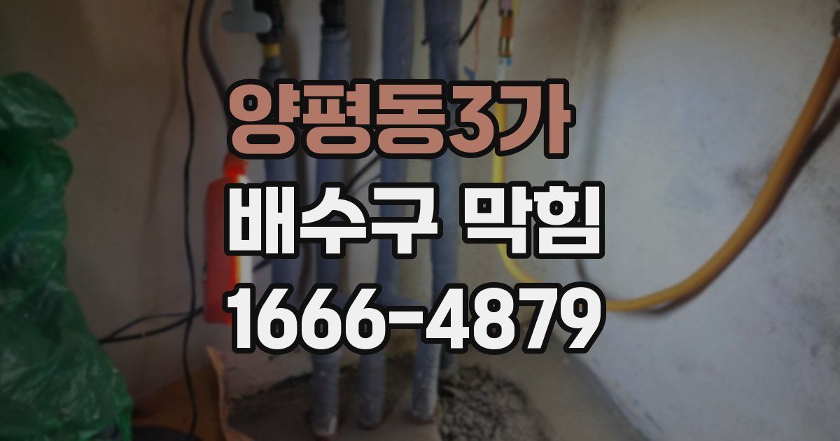 양평동3가 배수구 막힘