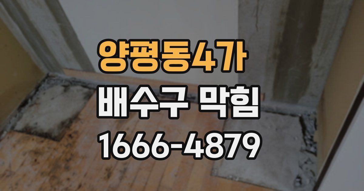 양평동4가 배수구 막힘