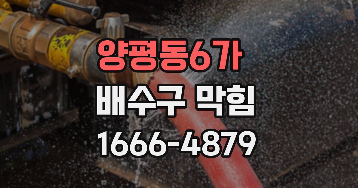 양평동6가 배수구 막힘