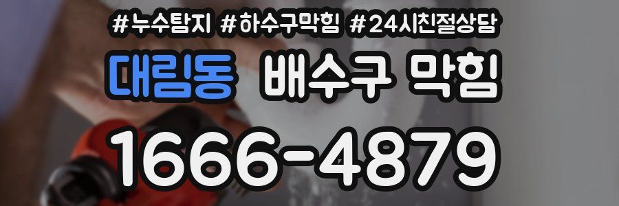 대림동 배수구 막힘