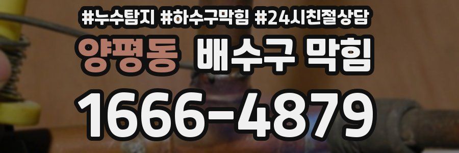 양평동 배수구 막힘