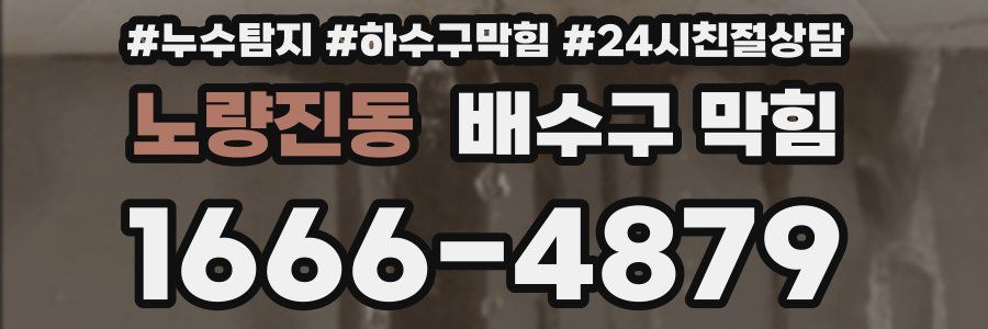 노량진동 배수구 막힘