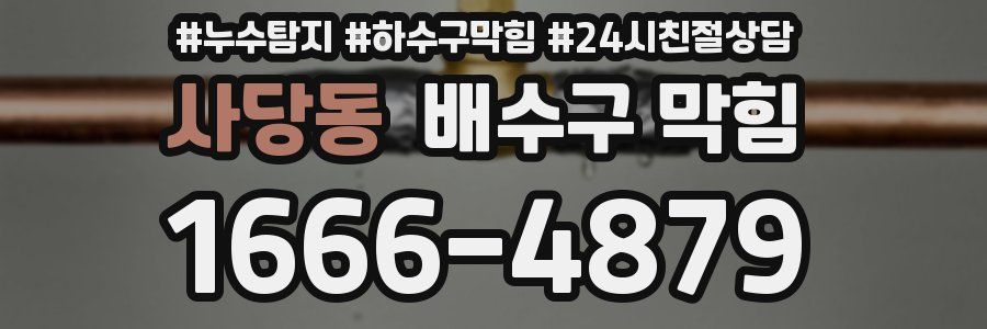 사당동 배수구 막힘