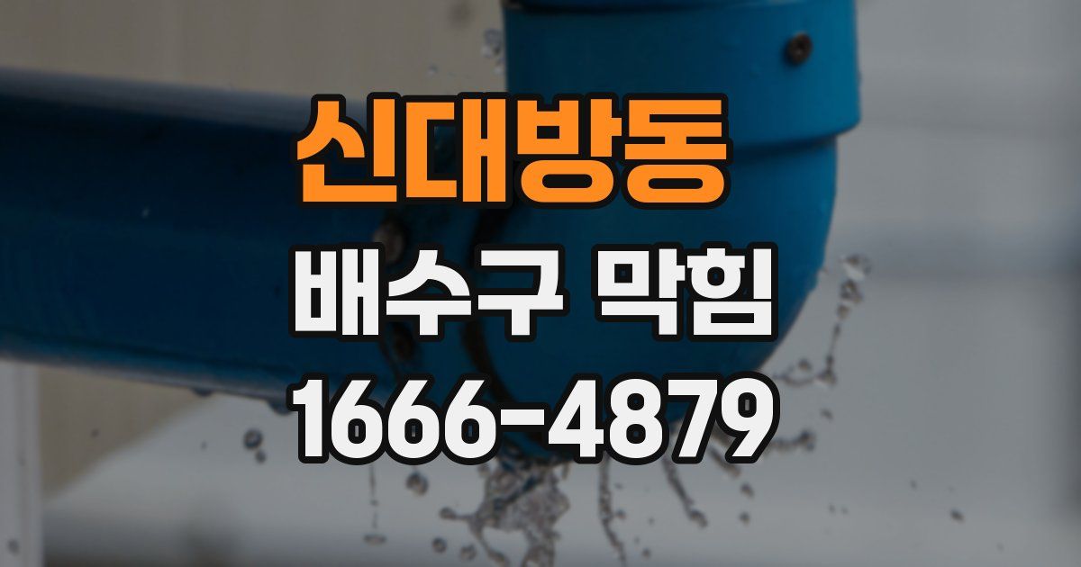 신대방동 배수구 막힘